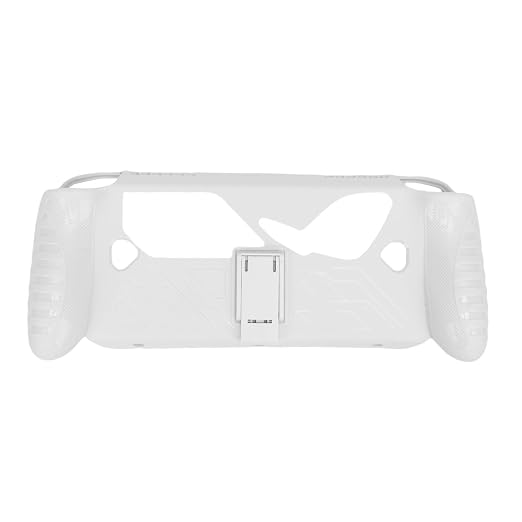 TPU Protective Case with Stand for Gaming Console, Ultra Soft Silicone Cover, Lightweight Shockproof Protector for 7-Inch Handheld System 2025, White - Image 6