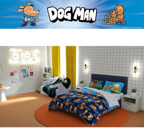 Dog Man Supa Buddies Book Kids Bedding Set, Queen Size 7 Piece Set Super Soft Cozy Reversible Comforter and Sheet Set with Sham, (Officially Licensed Product) by Franco - Image 7