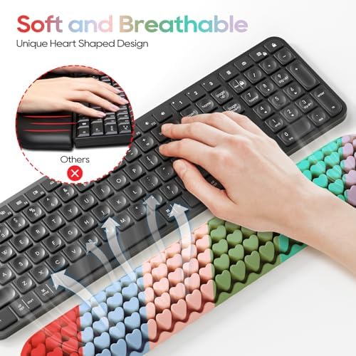 Keyboard Wrist Rest, Mecyfaty Wrist Rest for Computer Keyboard, Ergonomic Mouse Wrist Pad Made of Comfortable and Breathable Silicone, Computer Mouse for Desk Office Supplies - Image 3