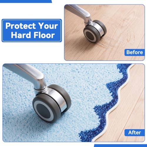 Breling Office Chair Mat for Hardwood Floor & Tile Floor, 36" x 48" Large Anti-Slip Floors Protector, Under Desk Gaming Rug for Rolling Computer Chair for Office Home(Scallop Edge,Blue) - Image 5