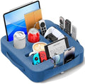 Couch Cup Holder Tray, Couch Caddy for Drink, Snack, Phone, Remote, Ipad, Game Controller, Large-size Sofa Cup Holder for Bed, Sofa, Car, Desk, Blue by Unknown