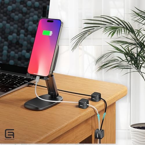 Magnetic Cable Clips Organizer, 10 Pack Cord Organizer, Cable Management Under Desk for Home Car Office, No Residue Adhesive for Wall, Surface, Charging Cable Magnetic Cable Organizer Storage Holder - Image 2