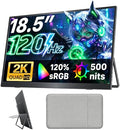 Upperizon Portable Monitor 18.5 inch 2K QHD 120% sRGB 120Hz IPS HDR HDMI USB-C Travel Monitor for Laptop MacBook PC Surface PS5 Xbox, Large External Display with Kickstand & Speakers, VESA Compatible by Upperizon