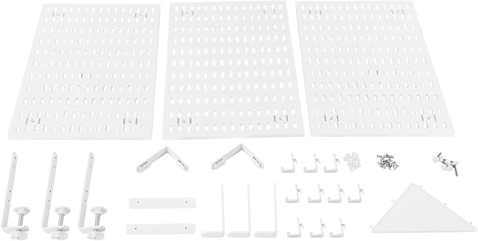 Desk Pegboard, Privacy Divider & Desk Partition Panel Set of 2, Office Accessory Organizer No-Drill Mounted Pegboard for Home, Office, Gaming (White, Clamp-on) - Image 7