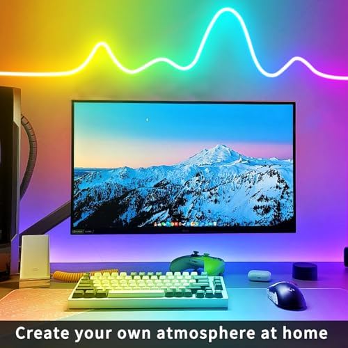 segrass 32.8FT Led Neon Rope Lights Control with App/Remote,Flexible Led Rope Lights,Multiple Modes,IP65 Outdoor RGB Neon Lights Waterproof,Music Sync Gaming Led Neon Strip Lights for Bedroom Décor - Image 3