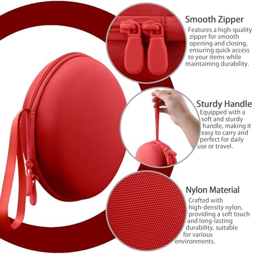 for Beats Studio Pro/Studio3/Solo4/Solo3 Headphones Hard Case, Red - Image 5