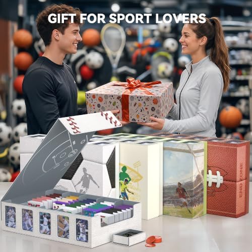 Kabinka Baseball Card Storage Box with Window Display, 5-Row Sport Card Storage Box, 3900+ Card Deck Box for Baseball Sports Card TCG, 5 Top Loaders, 5 Stoppers, 48 Dividers, 1 Dice Tray(Baseball 1) - Image 7