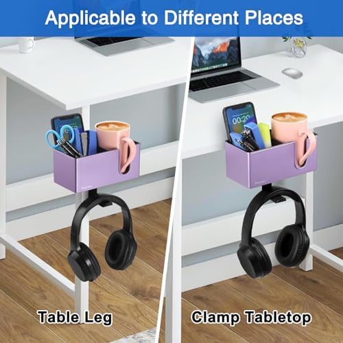 Rosyline 3-in-1 Clip-on Cup Holder for Desk with Desktop Organizer - Image 4