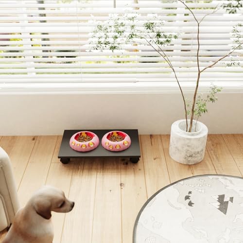 CPU Stand、Computer Tower Stand、Mobile CPU Holder with 4 Caster Wheels Fits for PC、Printer、Most Computer Tower、Office、Home、Planter Caddies、Dog Bowl Stand (Black) - Image 5