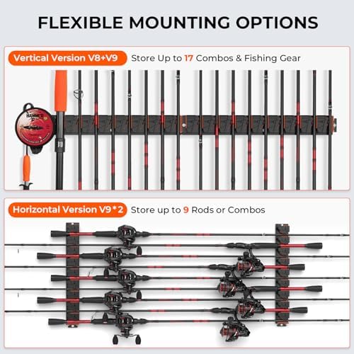 KastKing GravityLock V9 & V9 Vertical Fishing Rod Holder, Holds 18 Rods - Image 5