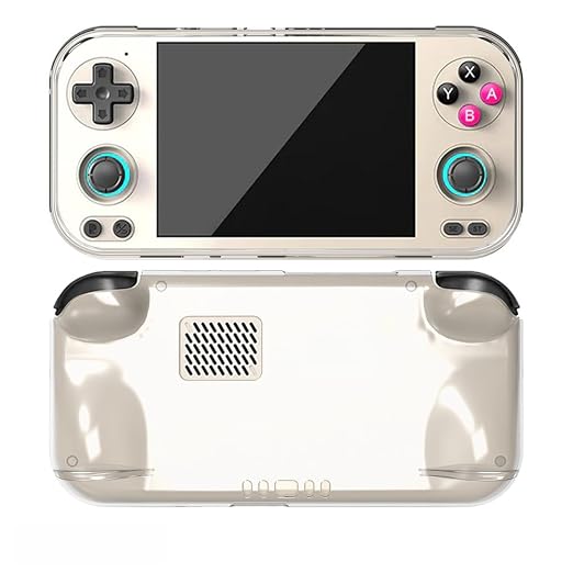 Tuvzylory Protective Case compatible with Anbernic RG476H, Clear Shockproof Handheld Game Console Cover with Ergonomic Grip for Travel & Gaming (Clear) - Image 5