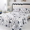 SDIII 4PCS White Gamer Twin Sheets Set, Soft Microfiber Gaming Bed Sheets Twin Size, Video Game Bedding Sheet for Boys Girls Kids and Teens by SDIII