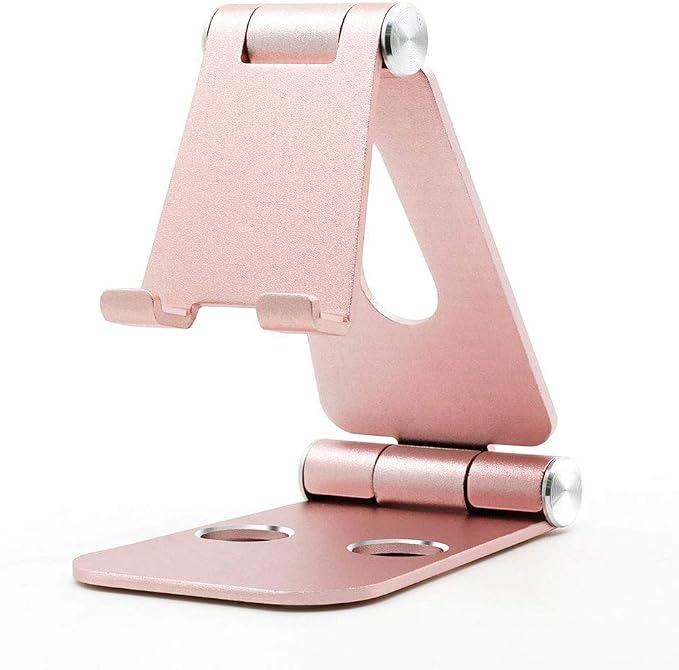 MEIZHEN Adjustable Metal Stand Nintendo Switch Playstand Cell Phone Stand Tablet Stand Universal 270 Degree Multi-Angle Rotatable,Fits All Smartphone iPad and Tablets - Rose Gold… - Image 2