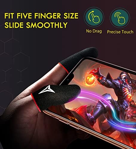 10 PCS Red Edge Mobile Phone Gaming Finger Sleeves Gloves - Image 2