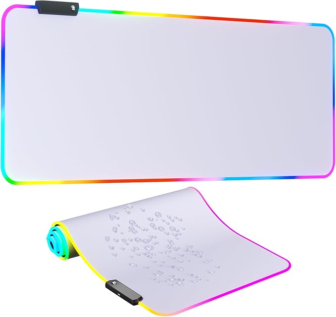 RGB Mousepad Led Mouse Pad, Large Mouse Pad,Led and Big Mouse mat(White) by Unknown