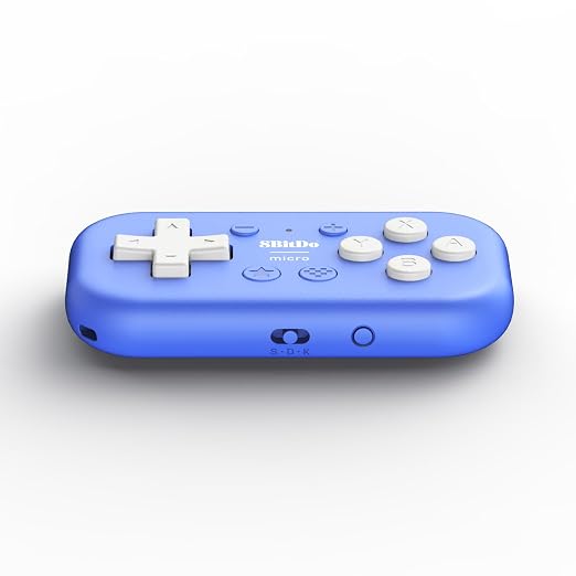 8Bitdo Micro Bluetooth Gamepad Pocket-sized Mini Controller for Switch/Switch 2, Android, and Raspberry Pi, Supports Keyboard Mode (Blue) - Image 3