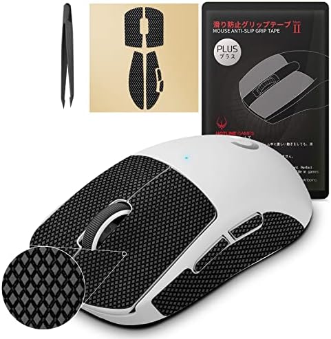 HOTLINEGAMES 2.0 Plus Mouse Anti Slip Grip Tape Compatible with Logitech G Pro X2 Superstrike Lightspeed, G Pro X Superlight 2, Superlight, Gaming Mice Skins, Sweat Resistant, Performance Upgrade by HOTLINEGAMES