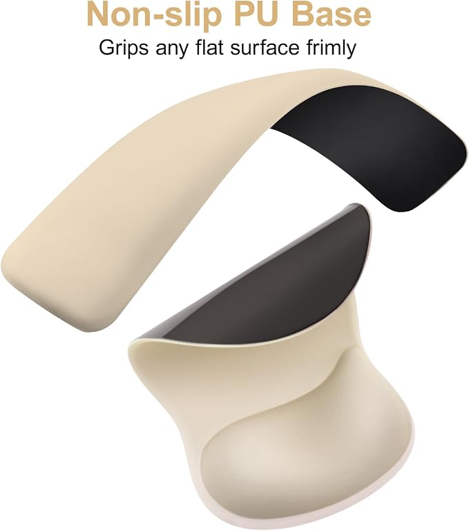 MOSISO Wrist Rest Support for Mouse Pad & Keyboard Set, Khaki - Image 5