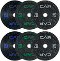 CAP 2-inch Olympic Bumper Plate Weight Set | 100-370 lbs | Multiple Colors | Storage Rack Optional by CAP