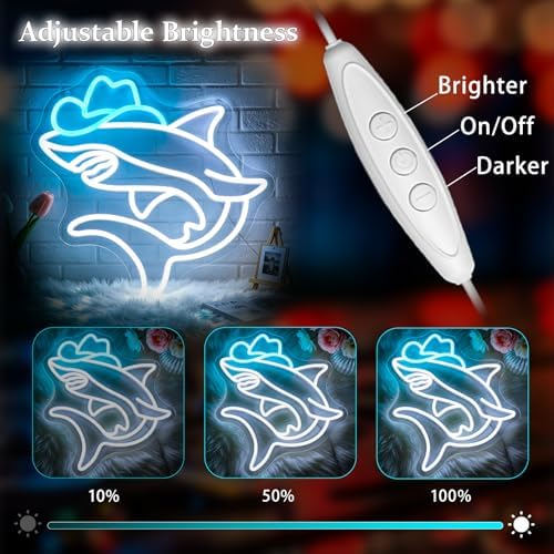 Neon Sign, Shark Neon Signs for Wall Decor LED Signs Neon Light - Image 5