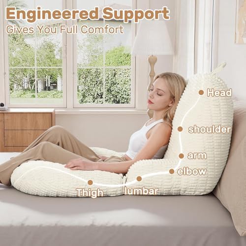 Reading Pillow for Bed, Backrest Pillow with Arms for Adult - Image 4
