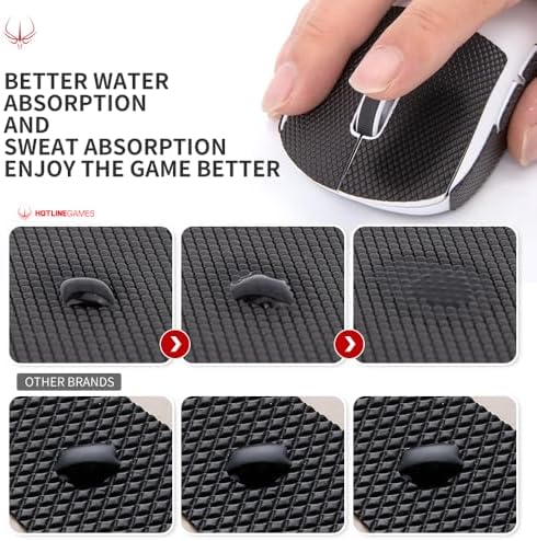 HOTLINEGAMES New 2.0 Mouse Anti Slip Grip Tape Compatible with Logitech G Pro X2 Superstrike Lightspeed, G Pro X Superlight 2 / Superlight, Gaming Mice Skins, Sweat Resistant, Professional Upgrade - Image 4