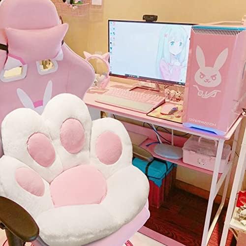 ELFJOY Cat Paw Cushion for Computer and Gaming Chairs 23.6"x27.6" White - Image 6