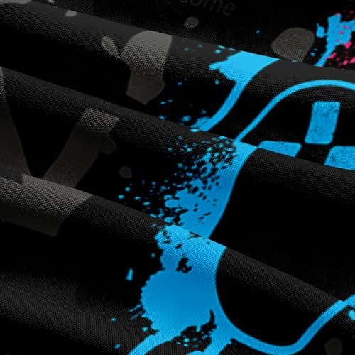 Twin Size Gaming Bedding Set - Duvet Cover & Comforter Cover with Pillowcases, Pink & Blue Gamepad Pattern on Black Background for Gamer Kids Room (Vibrant Gaming Vibe) - Image 3
