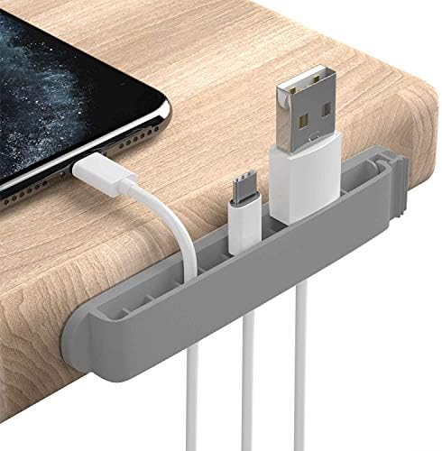 pzoz Cable Clips, 3 Pack Cord Organizer Charger Cable Management for Organizing Home Office Desk Phone Car Cable Wire, Self Adhesive Cord Holders (Gray) by pzoz