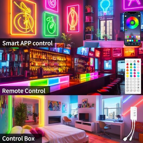 iNextStation 32.8FT RGB LED Strip Lights DC24V Waterproof LED Rope Lights - Image 2