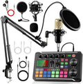 Also GO Podcast Equipment Bundle, F998 Audio Mixer with BM800 Microphone by ALSOGO