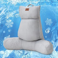 Adjustable Firmness Waffle Back Support Cooling Reading Pillow, Gray, 29" by Am%C3%A9lieHome