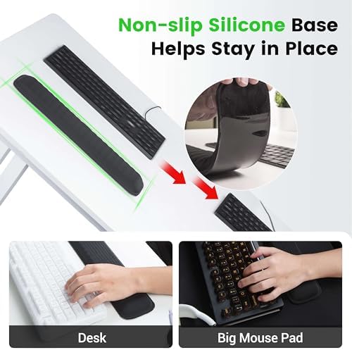 MEKASS Ergonomic Mouse Wrist Rest, Premium Memory Foam Mouse Wrist Pad Support Relieve Wrist Pain for Long Hours of Work, Gaming (Classic Black - Image 5