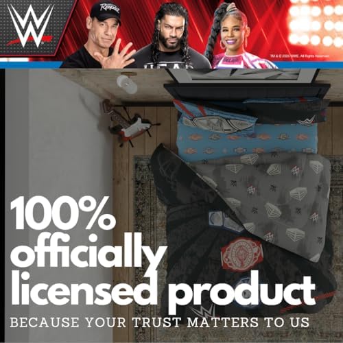 WWE Wrestlemania Bedding Super Soft Microfiber Comforter and Sheet Set, 5 Piece Full Size, (Officially Licensed Product) By Franco - Image 7