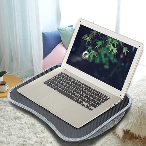 1/2 Laptop Lap Desk - Laptop Lap Couch Cushion Pad, Soft Pillow Cushion Lapdesk | Sideekick Lap Desk with Ledge, Portable Anti-Slip Support Ledge Lap Couch, Lightweight Lap Desk Pillow for Laptop - Image 5