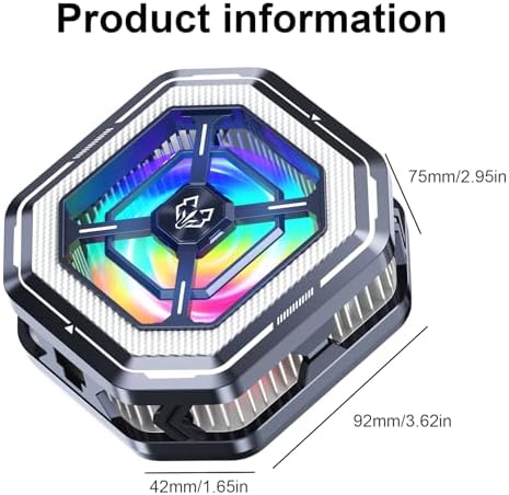 / Clip On 2 in 1 Cellphone Coolers Cellphone Radiator 2 Gear Temperature Control LED Light Cooling Fan - Image 4