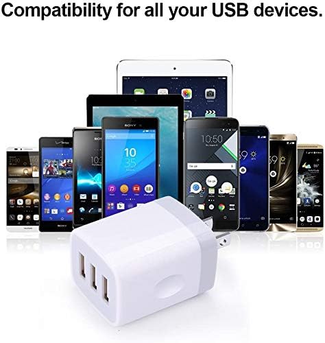 USB Charger Cubes, Wall Charger Adapter, Sicodo 3Pack Universal Travel 3.1A - Image 2