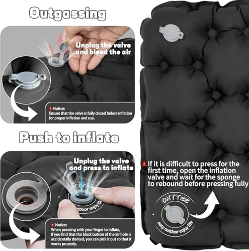 ONTYZZ Inflatable Seat Cushion Lightweight Airplane Seat Cushion | Stadium Seat Travel Cushion for Climbing Hiking Office Airplane - Image 5