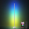 OIYN Smart RGBICW LED Corner Floor Lamp - 16 Million DIY Colors, 68+ Scenes, Music Sync, App & Remote Control, Color-Changing Ambient Lighting for Living Rooms, Bedrooms, and Gaming Rooms, White by ShineYourWolrd