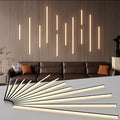 Wall Slat Lights 12pcs Black Self-Adhesive Wood Panel Lights by PeaceCozinessComfortable