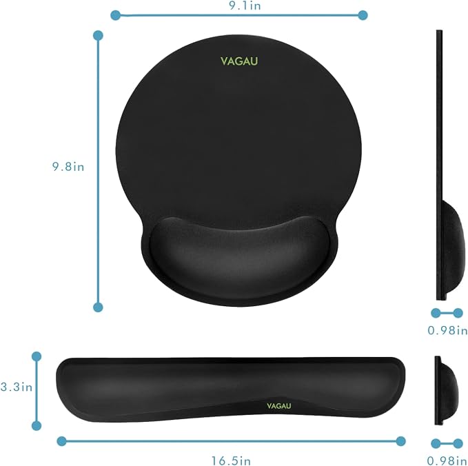 Comfy Mee Premium Memory Foam Keyboard and Mouse Wrist Rest Pads Set- for Comfortable Typing &Wrist Pain Relief (Pack of 2) | Ergonomic Memory Foam Set for Office, Laptop, Mac, Computer and Gaming, Comfortable Typing &Wrist Pain Relief - Image 7