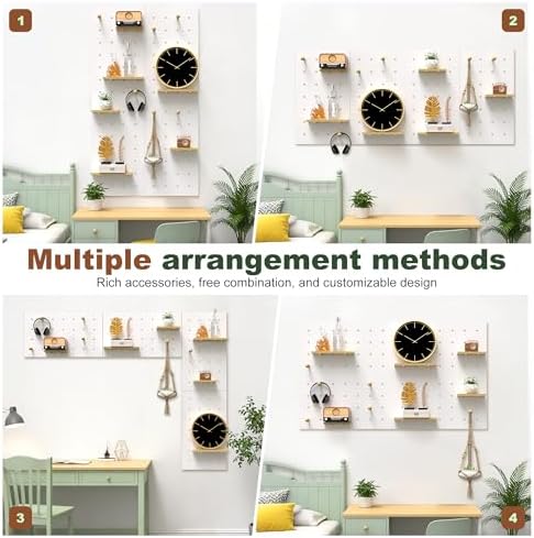 Modular Wooden Peg Board Wall Organizer DIY Thick Pegboard Kit(31.4X55.1in) - Image 3