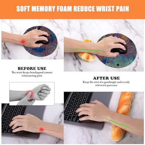 Soft Toast Bread Baguette Shape Anti-Skid Keyboard Wrist Rest Support & Mouse Wrist Support for Office,Computer,Laptop& Mac - Image 3