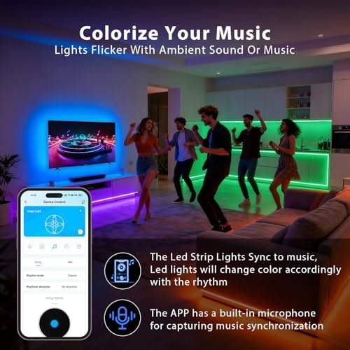 DAYBETTER Led Strip Lights 300 ft (3 Rolls of 100ft), Smart Led Light Strips with Remote and App Control, Music Sync RGB Color Changing Led Lights for Bedroom, Home, Kitchen, Party, Room Decor - Image 4