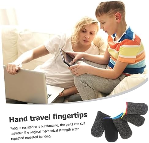 Beavorty 8pairs Gaming Finger Protectors Finger Sleeves Thin Breathable Non-Slip Sweat-Resistant Tips Protector Wrist Guard - Image 7