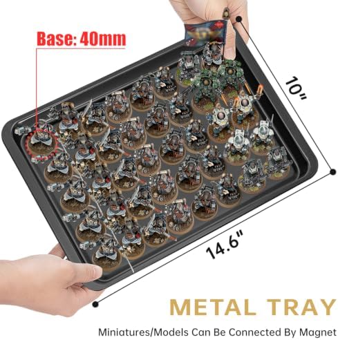 WELIDAY Miniatures Storage Case Miniatures Transport Case Aluminum Alloy Frame with Lock (X-Large Size) - Image 3
