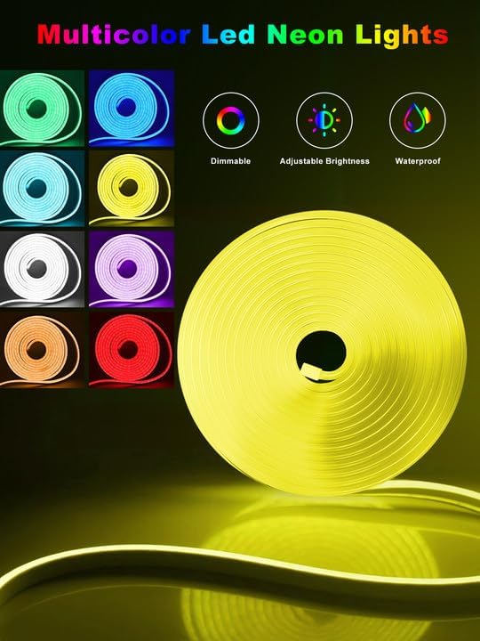 Ledagic 10ft RGB Led Neon Rope Lights, Remote App Control Led Rope Lights - Image 7