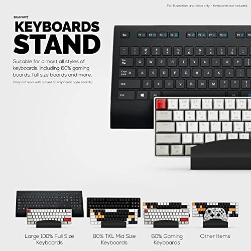 BRAINWAVZ Dual Desktop Keyboard Stand & Holder, Organize Your Desk, Reduce Clutter, Suitable for All Size Keyboards (DK01) - Image 4