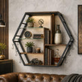 kepptory 39 inch Large Gaming Floating Shelves with LED Lights by kepptory