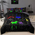 BDUCOK 5 Pieces Gamer Comforter Set for Boys Gaming Bedding Set Twin Size,Video Game Controller Comforter for Boys Kids Adult 3D Gamepad Microfiber Bed in A Bag Sets3001,Twin by BDUCOK